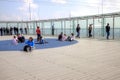 Paris, observation deck on the roof of skyscraper of Montparnasse Royalty Free Stock Photo